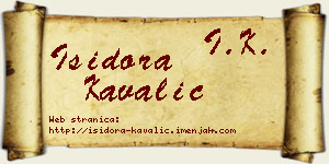 Isidora Kavalić vizit kartica